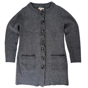 Banana Republic Long Cardigan Sweater Women's Medium Gray Acrylic Wool